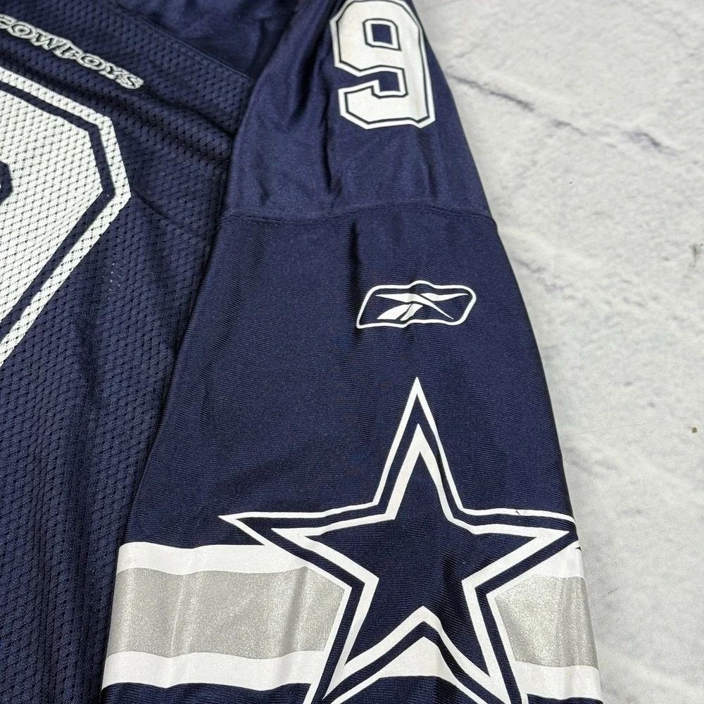 VTG Tony Romo Dallas Cowboys Reebok Authentic NFL Equipment Jersey Size L Blue‎